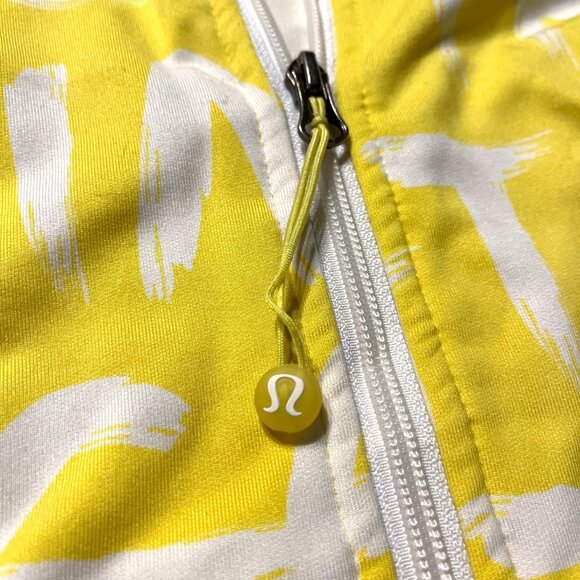 Lululemon *Rare* Victory Manifesto Yellow/White Full-Zip Athletic Jacket Size 6 - Picture 5 of 7
